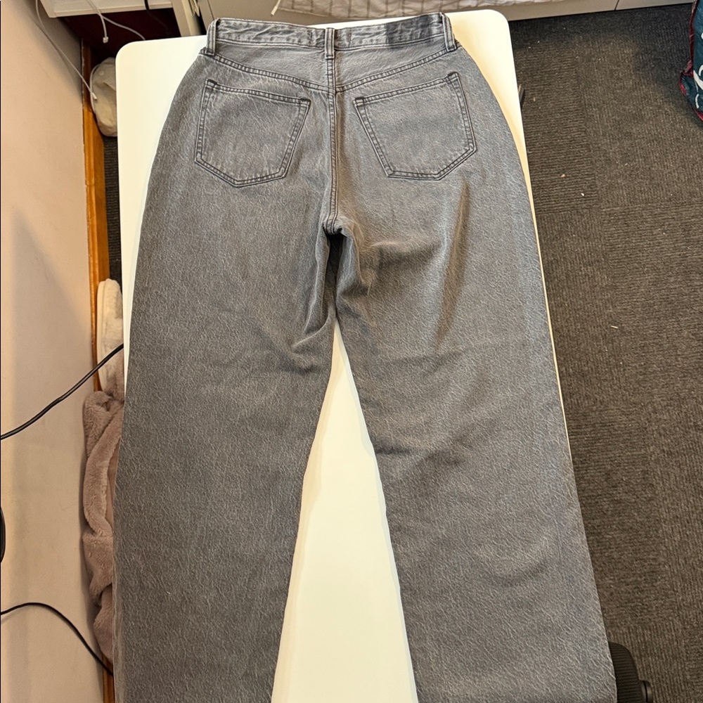 Gray Studded Abercrombie High Rise Loose Jeans - Picture 5 of 5